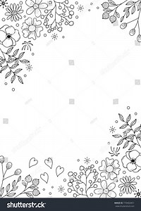 Flower Frame Coloring Book Adult Doodle Stock Vector (Royalty Free) 770402851 | Shutterstock