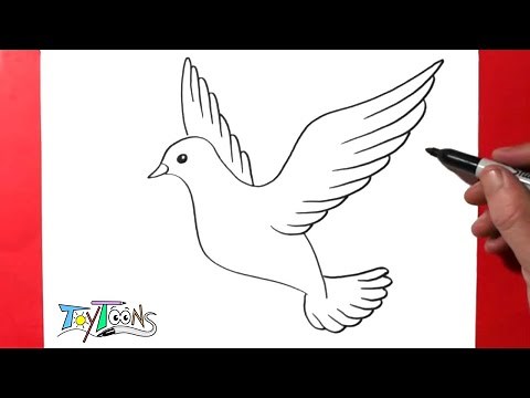How to Draw a Dove | Easy Step by Step Drawing Guide Tutorial