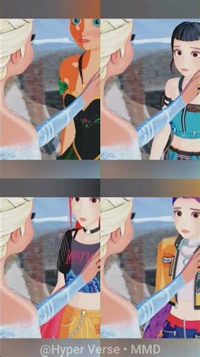 💋Little kiss💋 Kpop Demon Hunters X Frozen MMD #Frozen#kpopdemonhunter#Kiss#rumi#Elsa#Zoey#Mira#Anna