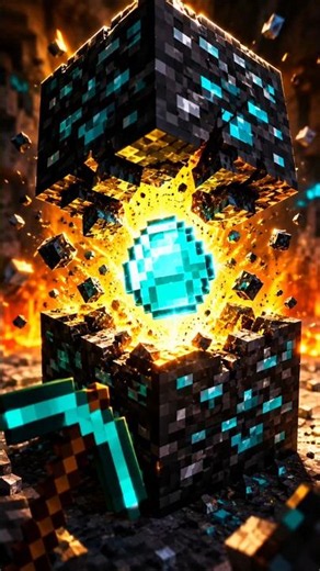 This Random Block Gave Me a Diamond! 💎🔥 #minecraft #gaming