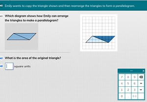 Emily wants to copy the triangle shown and then rearrange the t... | Filo
