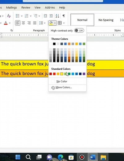 Use Shading on MS Word