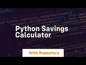 python savings calculator