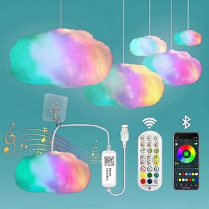 Gliztech LED Cloud Light for Bedroom, Floating Cloud Light with Remote and App Control, RGB Cool Cloud Lamp for Kids Room, Ceiling, Class Room (20*12inch) - Walmart.com