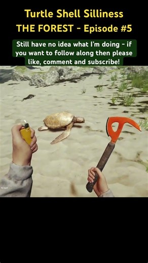The Forest - Turtle Shell Silliness #gaming #survival #theforest