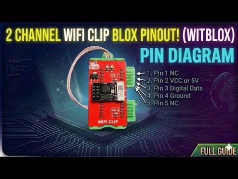 Pin Diagram WitBlox WiFi Clip Blox 2 Channel | Pin Connection Arduino, WitPro Coding | Datatsheet
