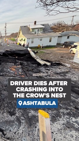 Driver dies after crashing into the Crow's Nest in Ashtabula