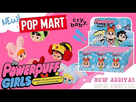 🤩 POPMART Powerpuff Girls Plushy Face Vinyl Blind Box Unboxing FULL SET Series Figures!! ⭐✨