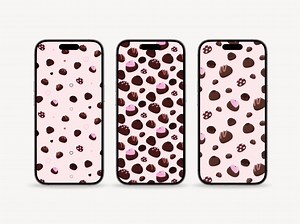Chocolate Truffle Phone Background | Kawaii | Chocolate | Neapolitan Phone Background | Chocolate Wallpaper | iPhone 13 Wallpaper - Etsy Canada