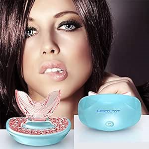 Lescolton Lip Plumper Device Lip Plumping Fuller Lips Rechargeable Lip Enhancer Tool Light Therapy Lip Care Anti-Aging for Sexy Lips (Blue)