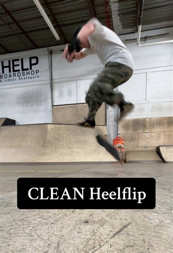 This is definitely my cleanest heelflip—a little roll forwards, decently high pop, perfect flick form, and a nice catch!