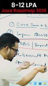 8-12 LPA Java Developer Roadmap 2026 | Core Java, Spring Boot, Microservices & DevOps