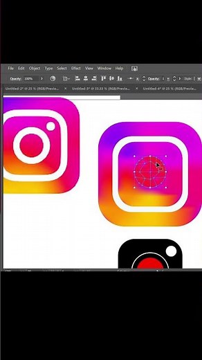 how to make instagram logo in illustrator✨| adobe illustrator