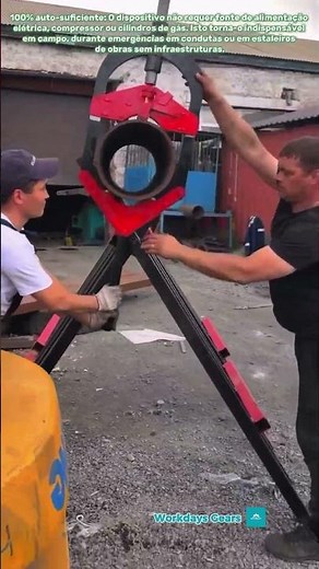 Corte de tubos de aço de grande diâmetro com um corta tubos portátil