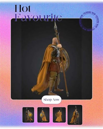 Sun Cleric Miniature STL 3D Printable | 28mm Scale Priest with Spear and Radiant Shield for Table...