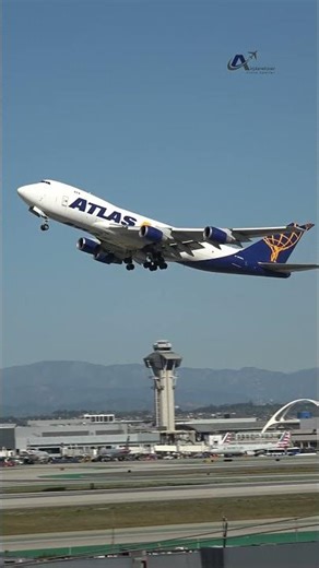 *ATLAS AIR* | Boeing 747 TAKEOFF FROM LAX (4K) #plane