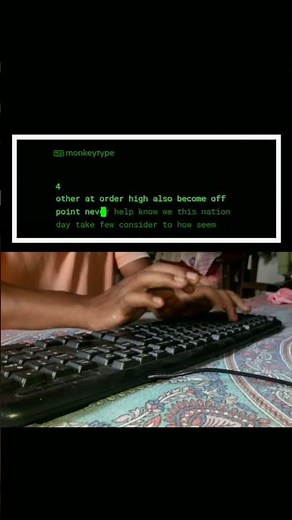 Monkey Type Typing Speed Test in Computer Keyboard #shorts