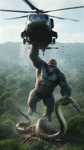 KING KONG 🦍 VS GIANT SNAKE 🐍 #short