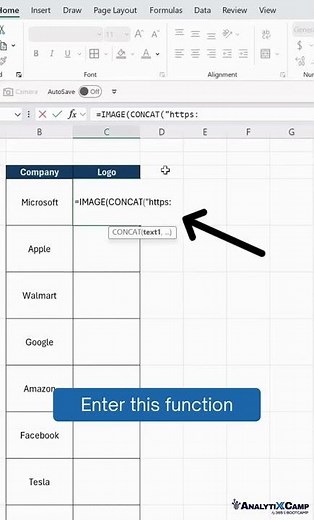 Inserting Company Logos Using the IMAGE Function in Excel