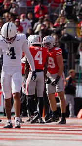 Jeremiah Smith is just DIFFERENT 🤯 The one hand grab for a touchdown off of the tipped pass capped off our 9th straight win against the Nittany Lions Ohio State Football | #GoBucks | Ohio State Buckeyes