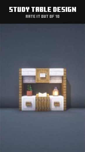 Cool Spruce + Pale Oak Study Table Design in Minecraft 🌸