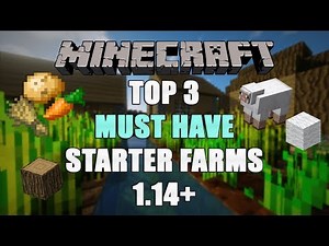 Top 3 MUST have BEGINNER FARMS minecraft 1.15 easy