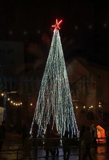 Day 22 ✅ Christmas design from Tyre🤍 زينة الميلاد من صور . #tyre #lebanon #christmas #tree #لبنان