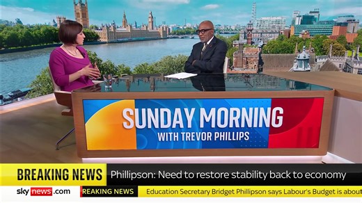 “This is a one-year budget…” Education Secretary Bridget Phillipson is unable to confirm if Labour's pledge not to raise VAT, income tax and national insurance will remain until the next election. #TrevorPhillips https://trib.al/Rx0iR33 📺 Sky 501, Virgin 602, Freeview 233 and YouTube UPDATE: A Government source has clarified that Labour's manifesto pledge not to raise income tax, national insurance or VAT covers the whole of this Parliament | Sky News
