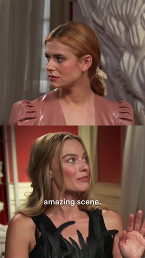 The “I’m on fire” double meaning here is taking me OUT. 😭 Interview: @ladytomhanks / Elite Daily #AlisonOliver #MargotRobbie #WutheringHeights