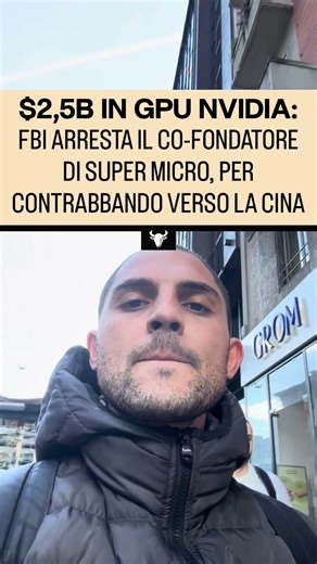 MILANO - CO-FONDATORE DI SUPER MICRO ARRESTATO PER CONTRABBANDO DI GPU NVIDIA
