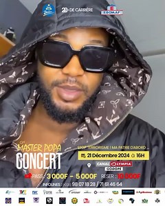 SETHLO @sethlo_officiel, confirme sa présence aux côtés de MASTER POPA masterpopa pour célébrer avec lui ses 20 ans de carrière ce soir à CANAL OLYMPIA GODOPÉ situé à Agoè 朗⏳... Un seul lieu : CANAL OLYMPIA GODOPE à 16H GMT Prix des tickets : 3.000 FCFA / 5.000 FCFA / Réservation 10.000 FCFA ... | TogoZik | Facebook
