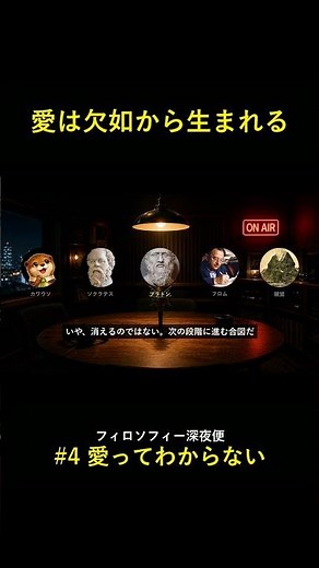愛は欠如から生まれ、はしごを登る。プラトンのエロース論【フィロソフィー深夜便 #4切り抜き】#shorts