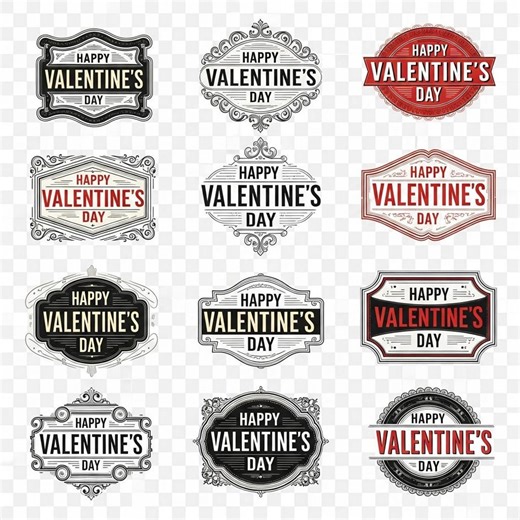 Vintage Happy Valentine’s Day Labels SVG PNG | Retro Valentine Badges | Classic Love Emblems | Valentine Clipart Bundle - Etsy