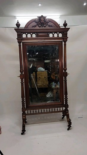 French Cheval Mirror Dressing Carved Walnut Cherub 1860 #chevalmirror #Canonburyantiques #frenchmirror #antiques #frenchantiques #marchebiron #antiquemirror | Canonbury Antiques | Facebook