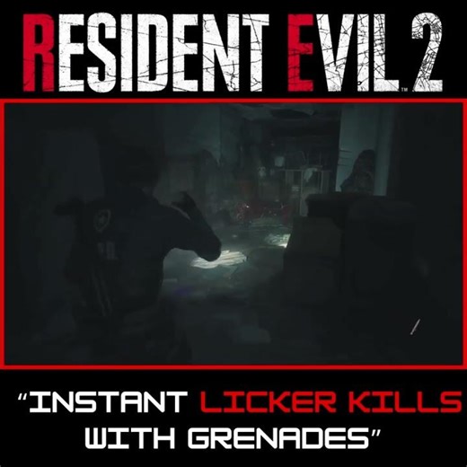 RESIDENT EVIL 2 REMAKE GAMEPLAY "EASY LICKER KILLS WITH GRENADES" #residentevil2remake #leonskennedy