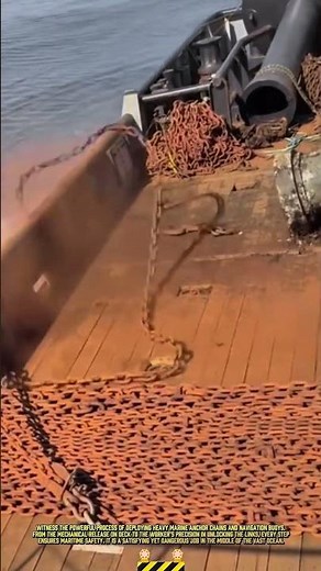 Deploying Heavy Marine Anchor Chains and Buoys for Navigation Safety #dailywork