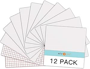 HTVRONT White Permanent Vinyl, 12 Pack for Cutting Machine - 10 Vinyl Sheets 12" x 12"& 2 Transfer Tape Sheets for Party Decoration, Sticker, Craft Cutter, Car Decal (Matte)