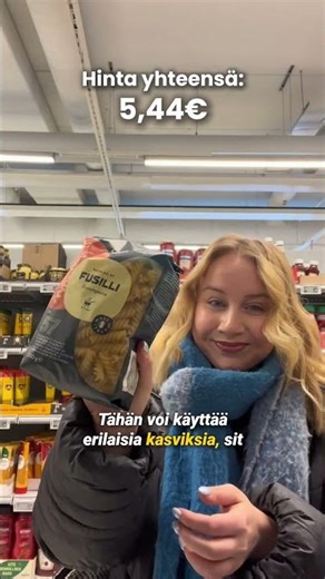 Kokkailua budjetilla: kasvispasta