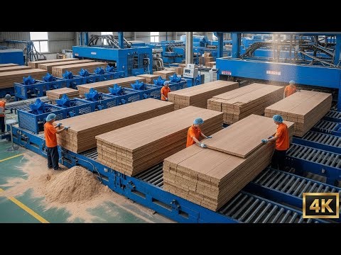 How HDF Boards Are Made: High Density Fiberboard Factory Process