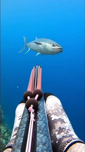 "Dogtooth tuna frontal strike! Raw POV underwater spearfishing action!"#POVSpearfishing #DogtoothTun