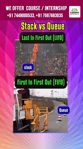 Stack VS Queue - The difference樂  #shorts #shortsviral #reels #reelsvideo #trending #itmemes 嵐藍浪 #memes #codingmemes #meme #me #funny #funnyshorts #fun #reels #reelsvideo #codingmemes #codememes #comedy #api #python #pythonforbeginners #java #dotnetcore #itmemes #college #collegelife #collagememes #school #schoollife #lifememes #lifememe #codememes #instamemes #beans #mr #mrbean | KaaShiv InfoTech Company | Facebook