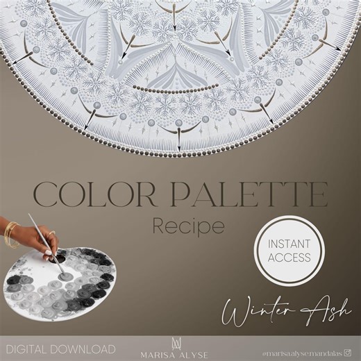Winter Ash • Acrylic Paint Color Palette Recipe • Colour Mixing Guide (PDF Download) - Etsy UK