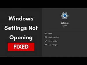 How To Fix Windows Settings Not Opening on Windows 10 / 11