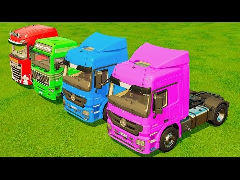 TRANSPORTING DUMP TRUCKS, TANKER TRUCKS & FIRE ENGINE WITH BIG TOW TRUCKS! Farming Simulator 22