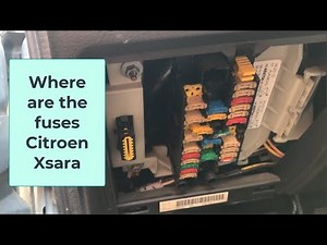 Where are the fuses Citroen Xsara