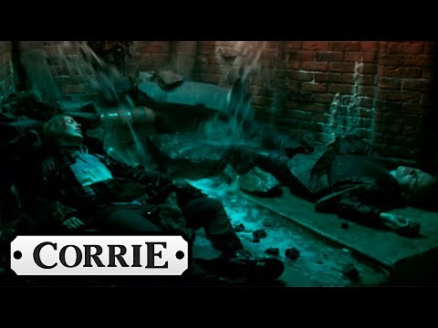 Abi and Corey Fall Through a Sink Hole Into the Sewers | Coronation Street