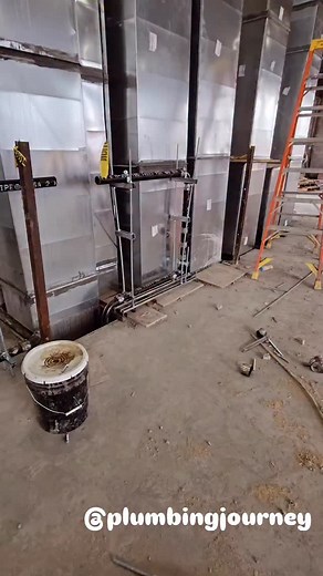 Vent racks and toilet carrier set up for a bathroom in a new school 🤙🤙 @plumbingjourney #plumber #plumbing #construction | plumbingjourney