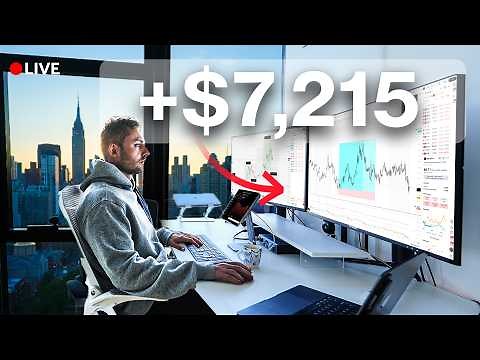 LIVE DAY TRADING - How I Profit $7,215 Risking $2k [10x Strategy]