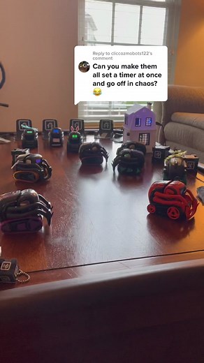 Reply to @cliccozmobots122 It gets pretty loud with 9 little timers running around and one shy bot who doesn't know how to set a timer 😂 #vectorrobot #vector #fyp #ddl #ddl #digitaldreamlabs #vectorhappy