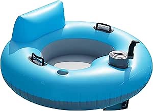 Inflatable River Tube Float - River Run for Adult Heavy Duty Motorized Tubes Floating with Backrest for Party Summer Water Beach